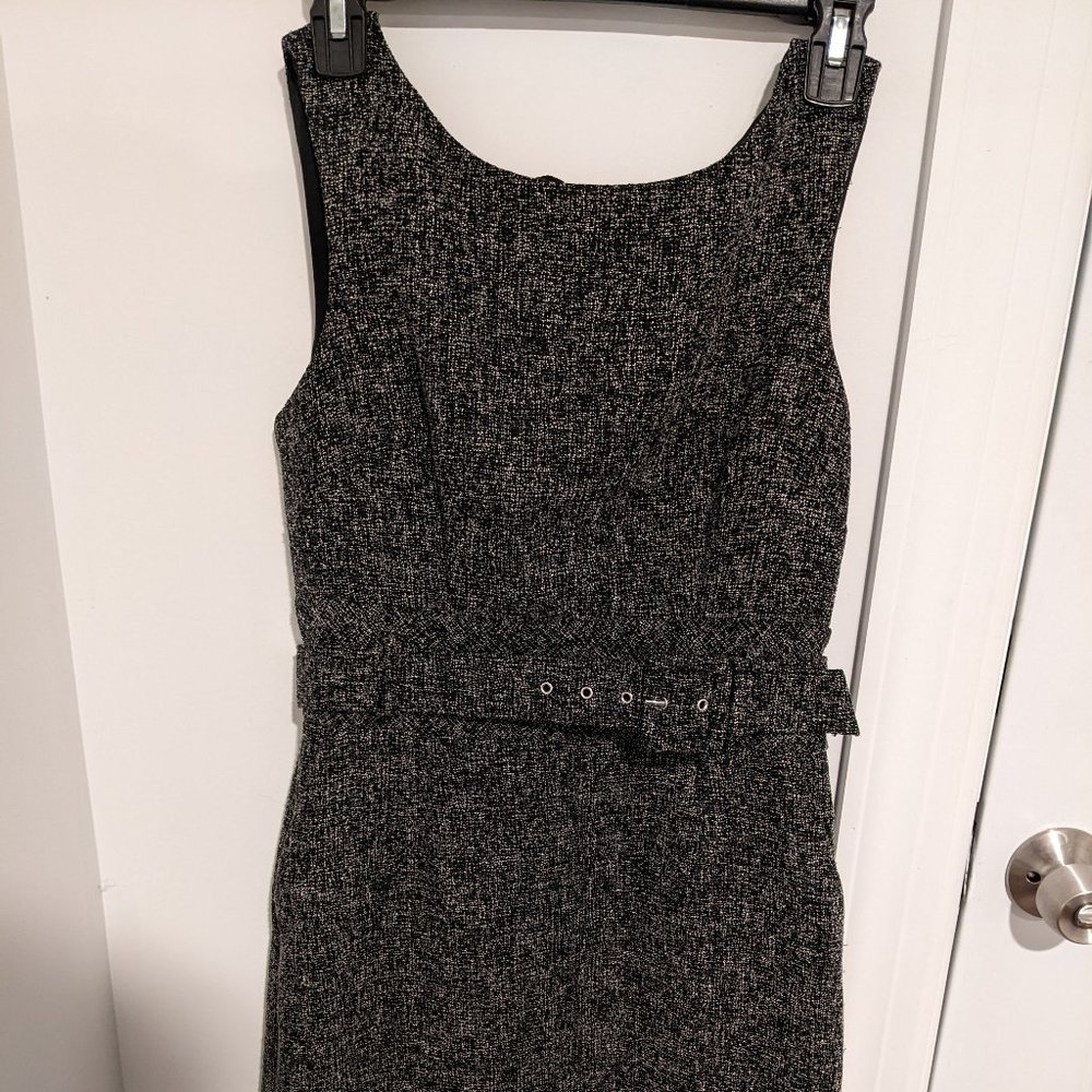 Banana Republic Factory Tweed Style Dark Grey Dress
